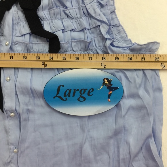 Ruffle and Black neck tie detail blouse - Picture 4 of 6